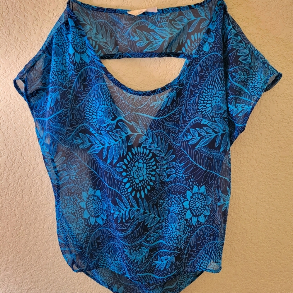 Sweet Claire S Blue Floral Blouse